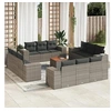 Image de Salon de jardin modulable resine tressee gris 13 pieces x 83 x 69 12 personnes