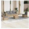 Image de Salon de jardin modulable GENERIQUE 6 pieces resine tressee beige 62 x 55 x 69 cm 5 personnes
