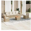 Image de Salon de Jardin avec Coussins 7 pcs, Canapés de Patio, Ensemble de Meubles, Mobilier de Terrasse Extérieur, Beige 3225393