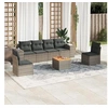 Image de Salon de Jardin avec Coussins 7 pcs, Canapés de Patio, Ensemble de Meubles, Mobilier de Terrasse Extérieur, Gris 3225395