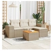 Image de Salon de jardin modulable resine tressee beige 5 pieces x 83 x 69 4 personnes