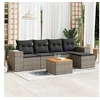 Image de Gris 6 pieces resine tressee salon de jardin modulable 62 x 55 x 69 5 personnes