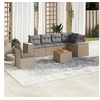 Image de Salon de jardin modulable rotin beige 7 pieces x 83 x 69 6 personnes