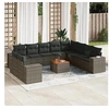 Image de Salon de Jardin avec Coussins 10 pcs, Canapés de Terrasse, Ensemble de Meubles de Patio, Mobilier d'Extérieur, 3256962