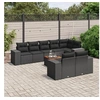 Image de Salon de Jardin avec Coussins 9 pcs, Canapés de Terrasse, Ensemble de Meubles de Patio, Mobilier d'Extérieur, Noir 3225530