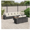 Image de Salon de jardin modulable rotin noir 9 pieces x 83 x 69 8 personnes