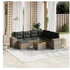 Image de Salon de Jardin avec Coussins 8 pcs, Canapés de Terrasse, Ensemble de Meubles de Patio, Mobilier d'Extérieur, Gris 3225563
