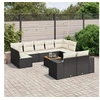 Image de Salon de jardin modulable rotin noir 10 pieces x 83 x 69 9 personnes