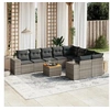 Image de Salon de jardin modulable rotin gris 10 pieces x 83 x 69 9 personnes