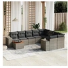 Image de Salon de jardin modulable resine tressee gris 10 pieces x 83 x 69 9 personnes
