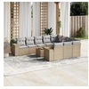 Image de Salon de Jardin avec Coussins 11 pcs, Canapés de Terrasse, Ensemble de Meubles de Patio, Mobilier d'Extérieur, Beige 3225625