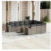 Image de Salon de Jardin avec Coussins 11 pcs, Canapés de Terrasse, Ensemble de Meubles de Patio, Mobilier d'Extérieur, Gris 3225626