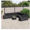 Image de Salon de Jardin avec Coussins 11 pcs, Canapés de Terrasse, Ensemble de Meubles de Patio, Mobilier d'Extérieur, Noir 3225635