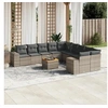 Image de Salon de jardin modulable resine tressee gris 11 pieces x 83 x 69 10 personnes