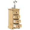 Image de Table de chevet Corona 35x32,5x74 cm bois de pin massif