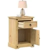 Image de Table de chevet Corona 45x35x64 cm bois de pin massif, meuble de chevet, table d'appoint, armoire de lit, armoire de 4005655