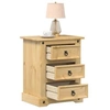 Image de Table de chevet Corona 53x39x66 cm bois de pin massif, meuble de chevet, table d'appoint, armoire de lit, armoire de 4005659