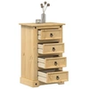 Image de Table de chevet Corona 53x39x84 cm bois de pin massif, meuble de chevet, table d'appoint, armoire de lit, armoire de 4005660