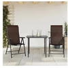 Image de Lot de 2 Chaises Pliables de Jardin, Sièges de Terrasse, Chaises de Balcon, Meubles de Patio Extérieur, Marron Résine 4007138