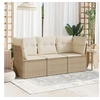 Image de Salon de jardin modulable resine tressee beige 3 pieces x 179 x 69 3 personnes