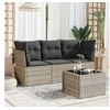Image de Salon de jardin modulable resine tressee gris 4 pieces x 179 x 69