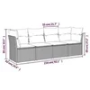 Image de Salon de jardin modulable resine tressee beige 4 pieces x 234 x 69 4 personnes