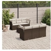 Image de Salon de jardin modulable rotin marron 7 pieces x 179 x 69 6 personnes