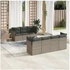 Image de Salon de jardin modulable rotin gris 8 pieces x 179 x 69 7 personnes