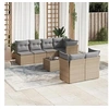Image de Salon de jardin modulable rotin beige 8 pieces x 124 x 69 7 personnes