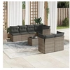 Image de Salon de jardin modulable rotin gris 8 pieces x 124 x 69 7 personnes