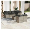 Image de Salon de jardin modulable 8 pieces resine tressee gris 55.0 x 55 x 37 cm
