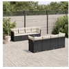Image de Salon de Jardin avec Coussins 9 pcs, Canapés de Terrasse, Ensemble de Meubles de Patio, Mobilier d'Extérieur, Noir 3249145