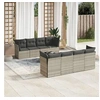 Image de Salon de jardin modulable resine tressee gris 9 pieces x 234 x 69