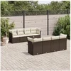 Image de Salon de jardin modulable rotin marron 9 pieces x 234 x 69 8 personnes