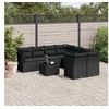Image de Salon de Jardin avec Coussins 9 pcs, Canapés de Terrasse, Ensemble de Meubles de Patio, Mobilier d'Extérieur, Noir 3249154