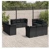 Image de Salon de jardin modulable resine tressee noir 12 pieces x 179 x 69 12 personnes