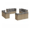 Image de Salon de Jardin avec Coussins 10 pcs, Canapés avec Pieds Réglables, Ensemble de Meubles d'Extérieur Patio Terrasse, 3250117