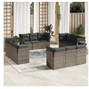 Image de Salon de jardin modulable resine tressee gris 12 pieces x 179 x 69 12 personnes