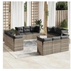 Image de 12 pieces resine tressee gris salon de jardin modulable