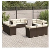 Image de Salon de jardin modulable resine tressee marron 12 pieces x 179 x 69 12 personnes