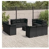 Image de Salon de jardin modulable resine tressee noir 13 pieces x 179 x 69 12 personnes