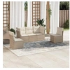 Image de Salon de jardin modulable resine tressee beige 5 pieces x 179 x 69 5 personnes