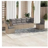 Image de Salon de jardin modulable resine tressee beige 6 pieces x 234 x 69 6 personnes