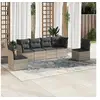 Image de Salon de jardin modulable resine tressee gris 6 pieces x 234 x 69
