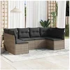 Image de Salon de Jardin avec Coussins 6 pcs, Canapés avec Pieds Réglables, Ensemble de Meubles d'Extérieur Patio Terrasse, 3249229