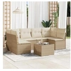 Image de Salon de jardin modulable resine tressee beige 7 pieces x 234 x 69 6 personnes