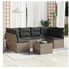 Image de Salon de jardin modulable rotin gris 7 pieces x 234 x 69 6 personnes