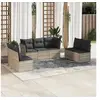 Image de Salon de jardin modulable resine tressee gris 7 pieces x 110 x 69