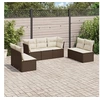 Image de Salon de jardin modulable resine tressee marron 7 pieces x 110 x 69 7 personnes