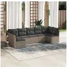 Image de Salon de jardin modulable resine tressee gris 7 pieces x 289 x 69 7 personnes